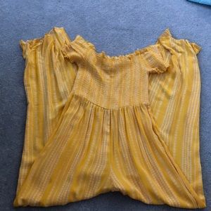 Off the shoulder jump suit